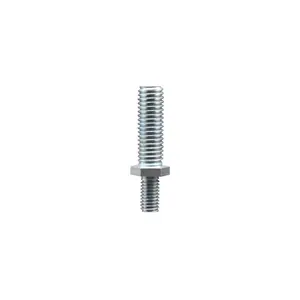 Zinc Plated Threaded Stem for 3/8 Inch Light Duty Bolt Hole Casters - 1/2 Inch Diameter - 13 TPI x 1-1/2 Inch Length - Service Caster Brand
