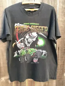 [SALE UP TO 50%] Rare 1997 Grave Digger Monster Truck Charcoal Unisex Tshirt Reprint S-5XL