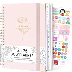 2025 Planner Weekly and Monthly, Daily Planner 2025, Hardcover Notebook with Notes Pages, Spiral Bound, Inner Pocket, A4 From July 2025 to June 2026
