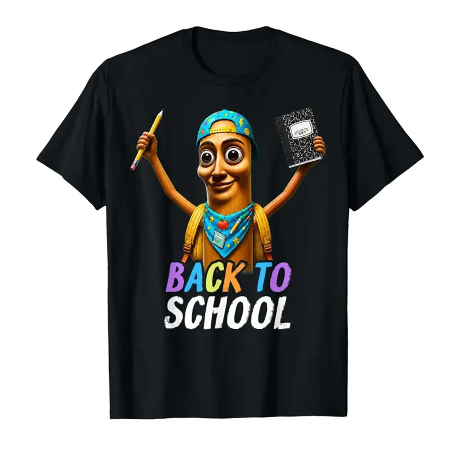Back To School Hot Dog Cartoon Student Gift T-Shirt