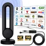 High Definition Digital TV Antenna Accessory - Iron Magnetic Base, Compact Lightweight Geometric Ring, Signal Booster, Plug-and-Play Easy Installation, Long-Range Local Channel Reception, Picture Frame Style, Rugby-Compatible, Table Mount, No Monthly Bill