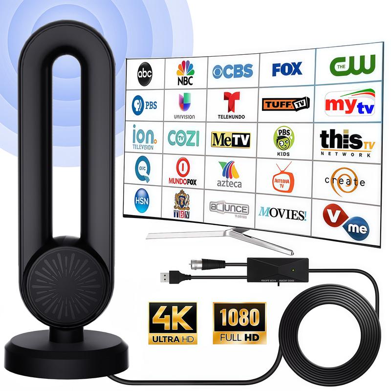TV Antenna for Smart TV Indoor, Digital Indoor HD Antennas with Strong Magnetic Base, Easy Installation, Long Range Reception for Local Channels