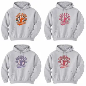 Vintage Baseball Hoodie SPORT GREY Color Hoodie Retro Established City Baseball Pullover Sports Unisex Crewneck Hoodie Sublimation Print Casual Graphic Top, Baseball Fan Sports