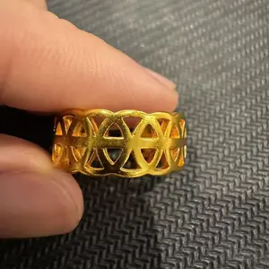 GN15 Gold Geometric Adjustable Ring KBR16165