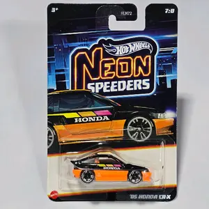 2026 Hot Wheels Neon Speeders #7 CHASE 85 Honda CR-X Black/Orange