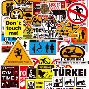 100 Fun & Funny Stickers, Adult Humor Waterproof Stickers, Vivid Phone Case Wall Helmet Decals, Durable Paper Material, Cartoon Characters, High Adhesive Stickers