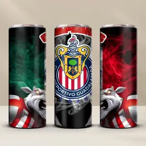 Chivas Soccer 20oz Skinny Tumbler Wrap |  Mexican Soccer Team PNG Sublimation Design