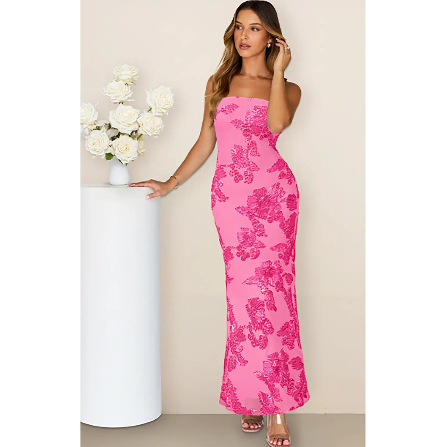 MEROKEETY Women's Floral Strapless Maxi Dress 2026 Summer Mesh Tube Bodycon Formal Wedding Guest Cocktail Party Long Dresses - TikTok Shop MEROKEETY Women's Floral Strapless Maxi Dress 2026 Summer Mesh Tube Bodycon Formal Wedding Guest Cocktail Party Long Dresses - TikTok Shop