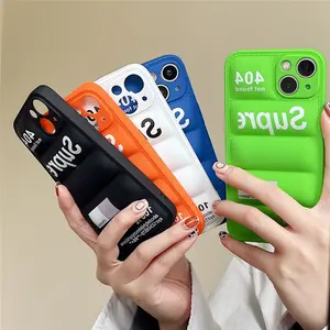 Fashion Down Jacket Phone Case For iPhone 14 13 12 11 Pro Max XS 7 8 Plus XR 13 Pro Max 14 Plus Shockproof Bumper Back Cover Protection Protective