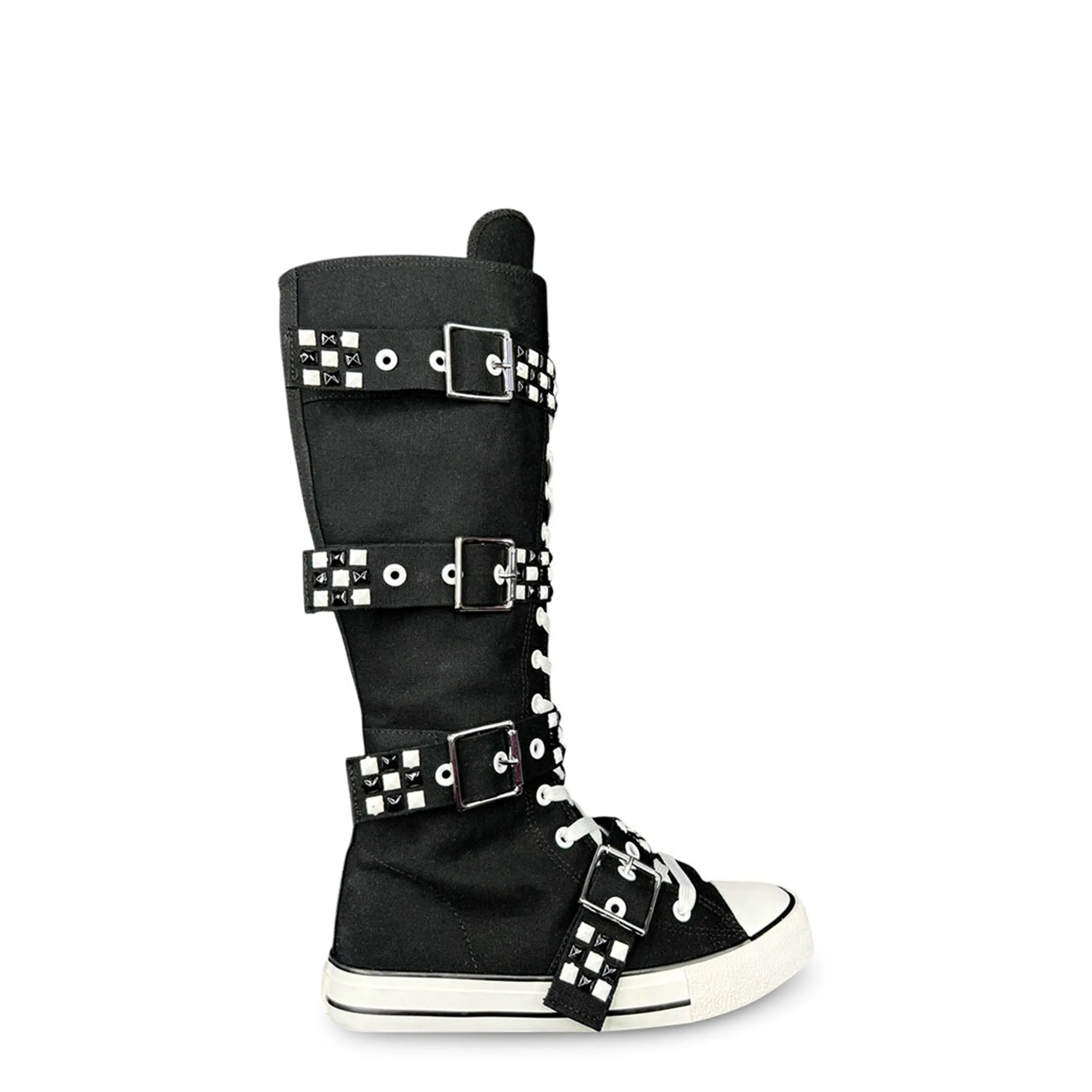 Rawr XD Stud Knee High Sneakers - Black/White Rawr XD Stud Knee High Sneakers - Black/White