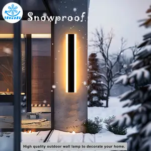 Exterior Wall Light Fixture,Outdoor Waterproof Wall Lamp, Recessed Light, Modern LED Energy-saving Wall Sconce, 3000K, 7.9''-44.9'',Suitable for Courtyard Garden Corridor Street Bathroom