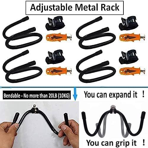 4 Pack Universal Bow Display Brackets Wall Hanger Hook Wall Mount Storage Rack to Display Your Bow - Sturdy Yet Flexible,Hold up to 20 Lbs - Easy to Install - Hold 4 Bow - No Bow
