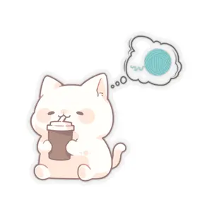 Cute Cat Boba Sticker