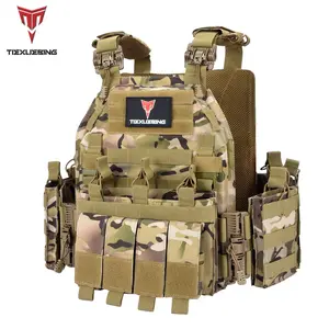 Tiexuebing Tactical Vest, 1000D Polyester Camouflage, Durable Oxford Fabric, Unisex Outdoor Hunting Gear, Paintball Use, Protective Gear