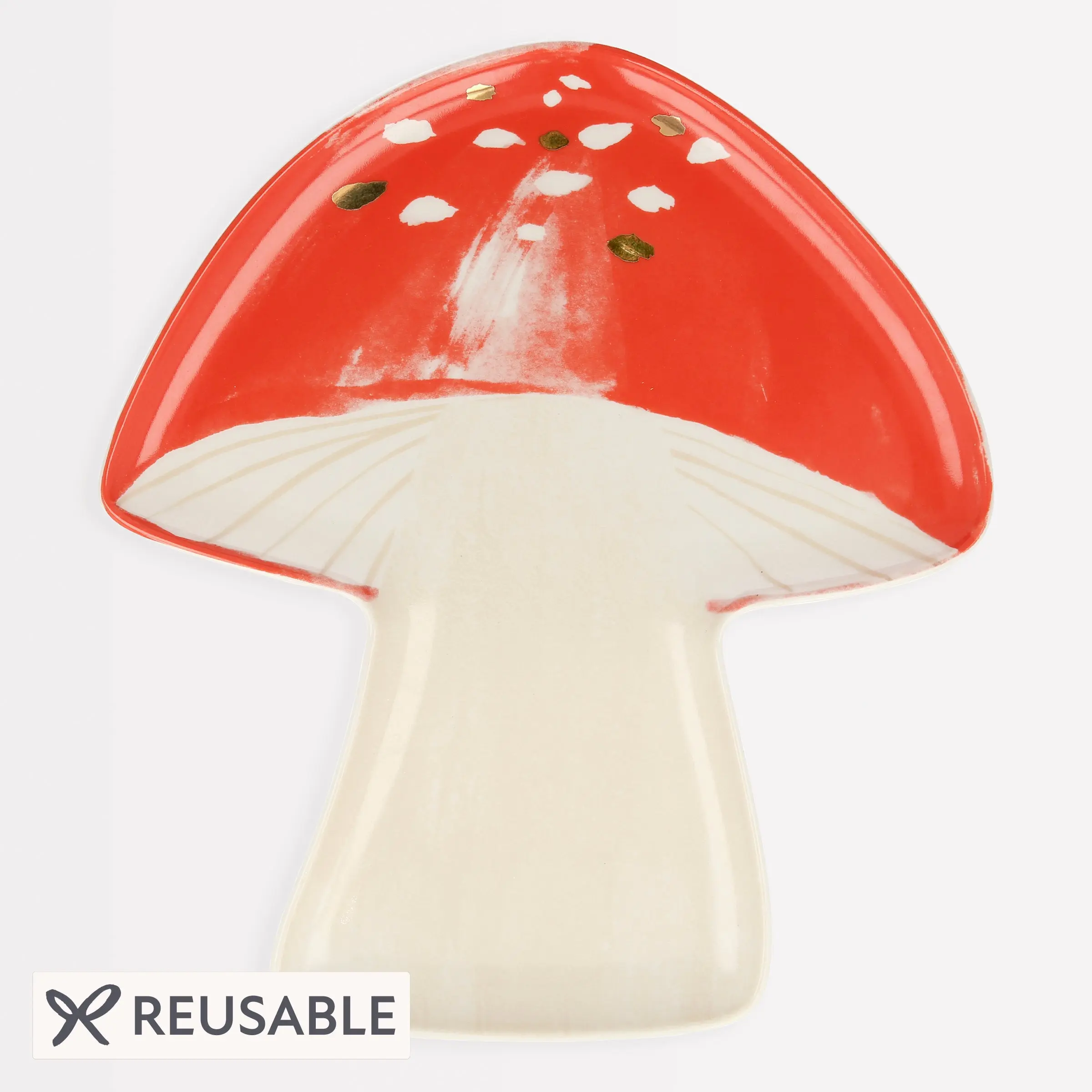 Porcelain Mushroom Plates (x 2)