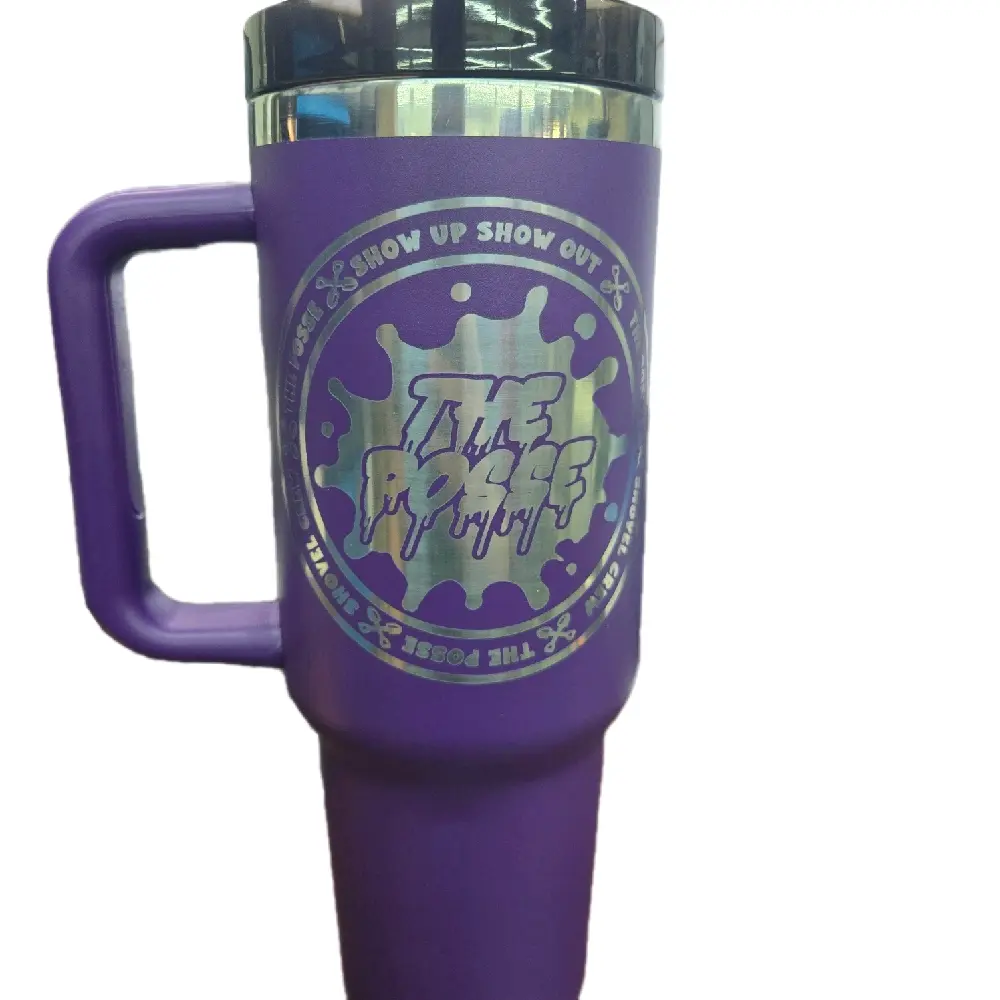 The Posse Purple 40oz Tumbler with Leak-Proof Lid - Show Up Show Out ...