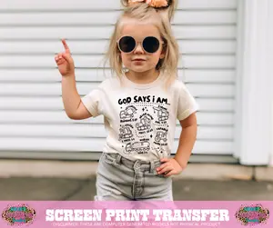 SINGLE COLOR SCREEN PRINT - GOD SAYS I AM