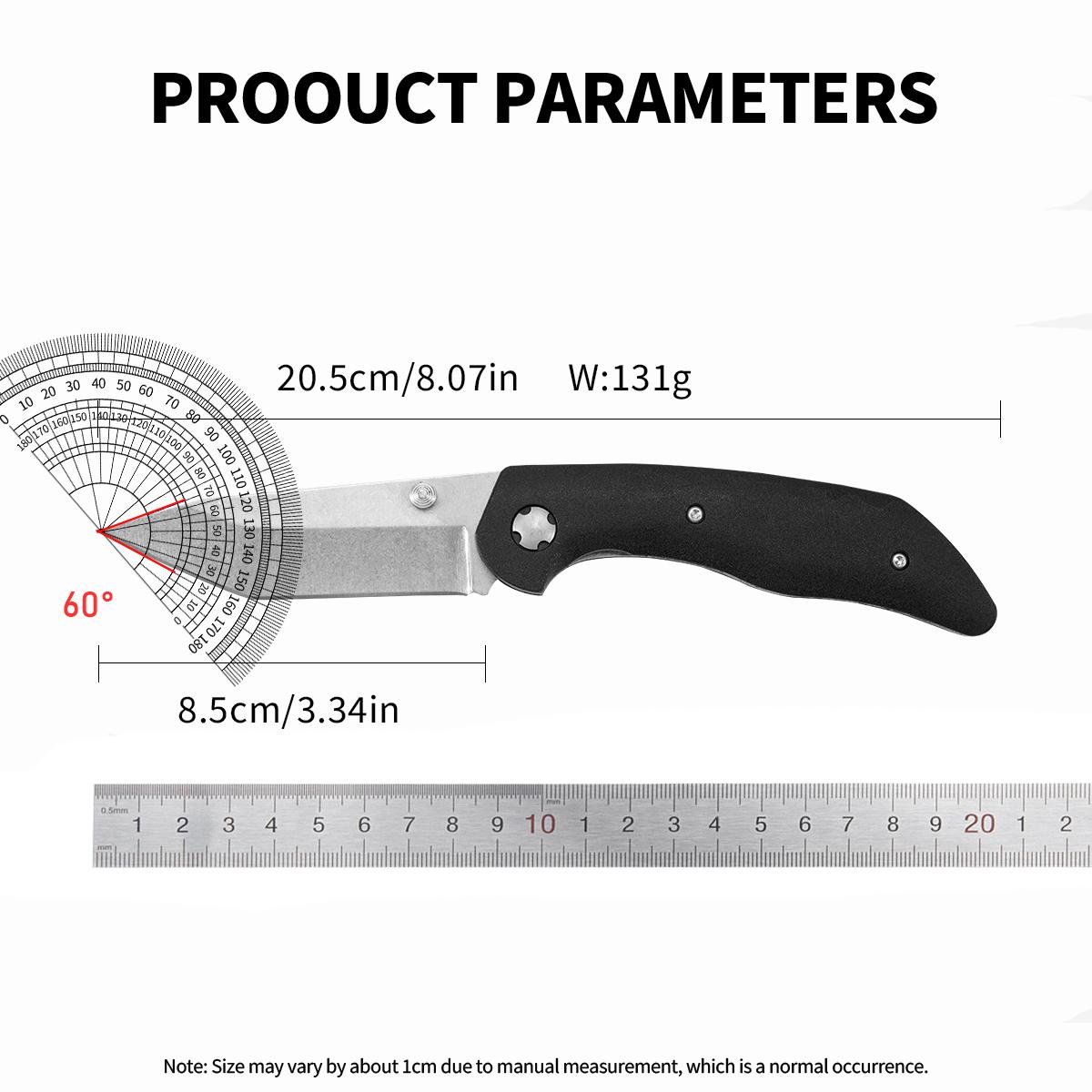 Tactical Everyday Carry Folding Knife, Durable Outdoor Utility Tool for Camping
