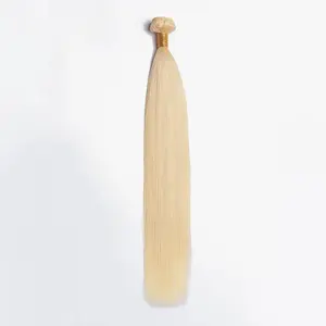 12-30 Inch #613 Lightest Blonde Straight Colored Remy Hair - Human Hair Bundle