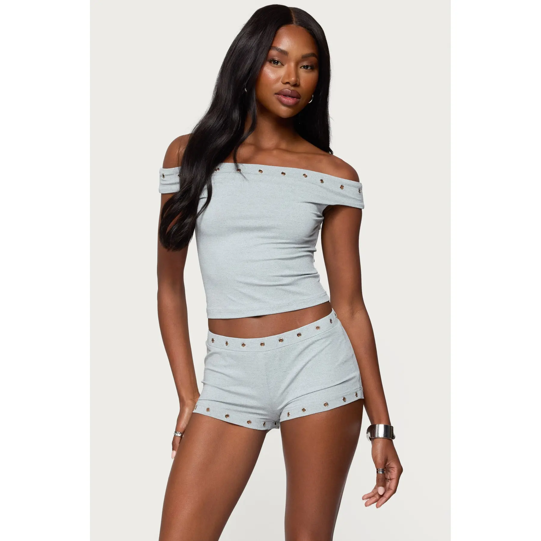 Neriah Grommet Off Shoulder Top - TikTok Shop