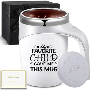 Stirring Coffee Mug Gifts for Teacher Mom Dad Grandfather My Favorite  Gave Me This Mug Automatic Stirring Mixing Cup for Women Men Elder
