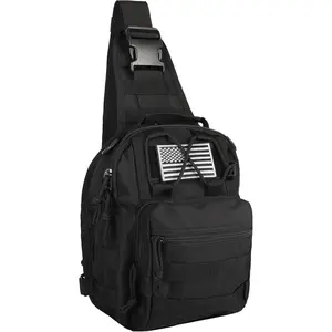 Tactical Backpack-1000D Waterproof Military Backpack/Laser-Cut/CCW Bags Sling Bag Tactical Satchel Shoulder Bag Men