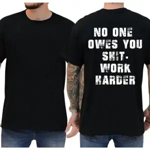 Work Harder Skull Shirt – Gritty Message for the Relentless Grinder, father's day gifts, Menswear Tops Streetwear Tshirt