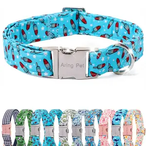 ARING PET Summer Dog Collar — Blue Ice Pop Adjustable Collar with Metal Buckle for Small, Medium & Large Dogs summervibes