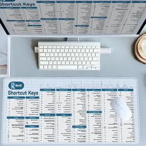 Revit Shortcut Keys Desk Mat Gaming Mouse Pad XXL Extended Mouse Pad for Laptop Large Mouse Pad for Desk with Non - Slip Rubber Base Stitched Edges Surface for PC Gamers Office Workers & Home Use