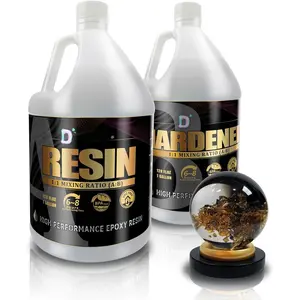 2 Gallon  Clear Epoxy  Kit, High Gloss & Bubbles Free  Supplies for Art Coating Casting Craft DIY ,  Making, Molds