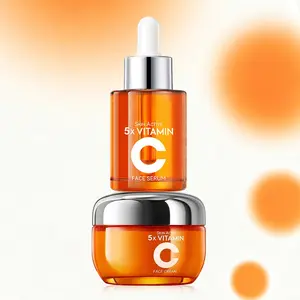 Vitamin C Face Cream & Vitamin C Face Serum Duo, Daily Hydration Skincare Set Designed to Support Skin Moisture Balance, Help Keep Skin Feeling Smooth, Soft & Well-Nourished, Suitable for Everyday Skincare Routine