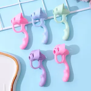 Five-Finger Pen Gripper, Writing Practice Posture Corrector, Kindergarten Beginner Silicone Finger Holder, Portable Pencil Case Set