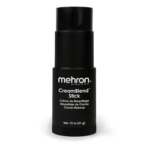(A)Mehron Makeup CreamBlend Stick – Professional Black Foundation & Body Paint, 21g