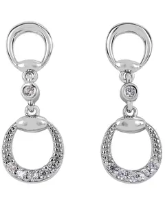 Kelly Herd Women's Women'S Silver Eggbutt Dangle Earrings - Epk7360