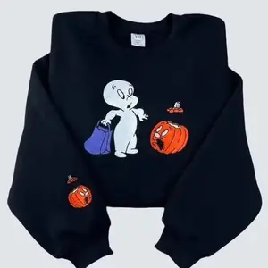 Halloween Pumpkin Shirt, Pumpkin Embroidered Sweatshirt, Halloween Embroidered Hoodie, Falls Sweatshirt