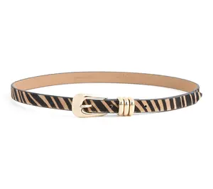 Ettika Women's Tiger Print Skinny Belt