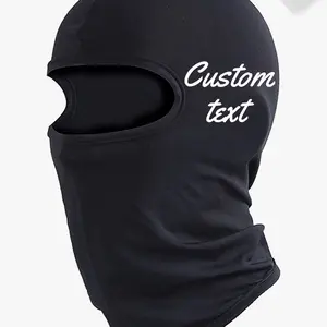 Black balaclava ski mask, personalized text mask full face ski mask Shiesty
