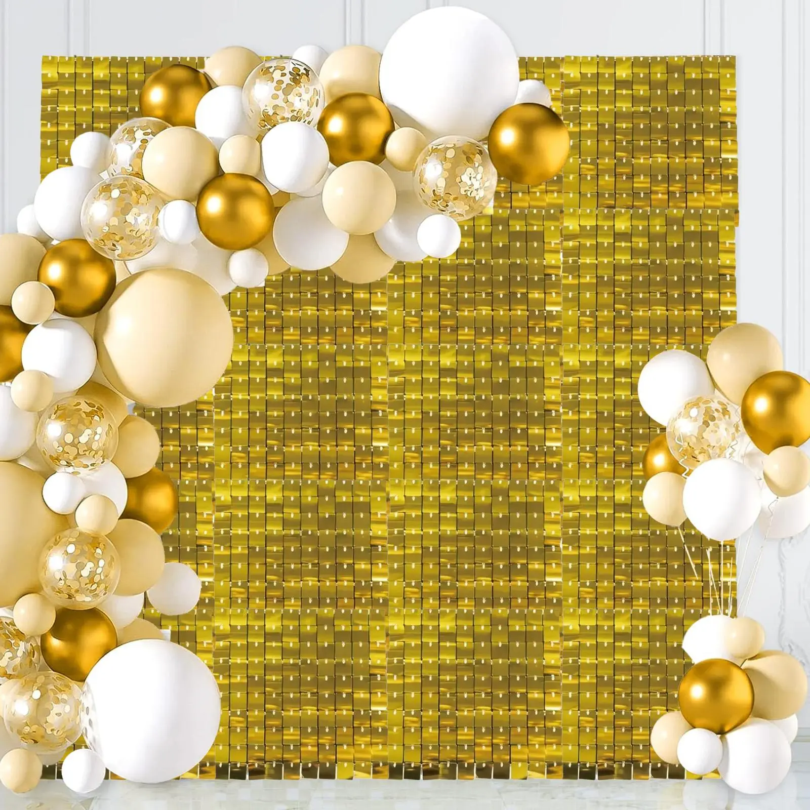 Diy Square Sequin Wall Backdrop, 24pcs/set Shimmer Party Decor Backdrop, Sequin Glitter Backdrop for Birthday Wedding Anniversary, Bedroom Decor, Sequins Backdrop Decoration, Shiny Wall Backdrop, Party Decorations