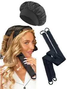 2pcs Curling Hair Set, Satin No-Heat Hair Curlers, Plush Cloth Hair Curling Wand And Curling Iron, Suitable For Overnight Use, High Rebound Rubber Filling, Softer And More Durable,Hair Curlers,Curly Hair Brush,Rollers,Curly Hair Products No Damage Gift