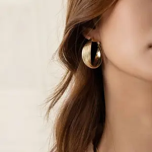 AMICON Gold/Silver Earrings are Exquisite, Iregular, Lightweight and Hypoallergenic, Making them a Fashionable Jewelry Gift for Women