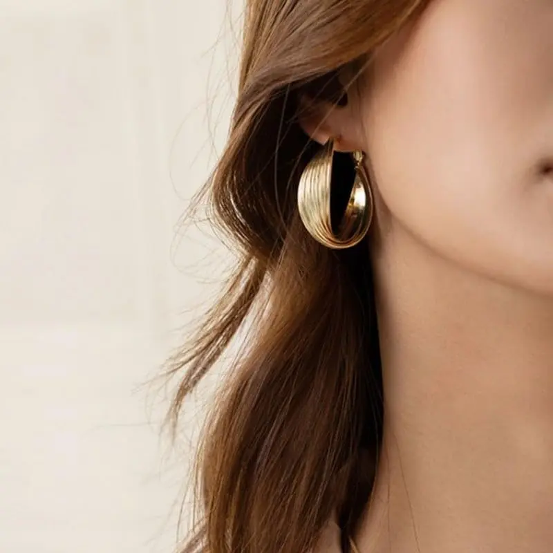 AMICON Gold/Silver Earrings are Exquisite, Iregular, Lightweight and Hypoallergenic, Making them a Fashionable Jewelry Gift for Women