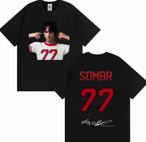 Sombr Late Night & Youthful Romantic Journey 2025 Fashion Gothic T-shirt Summer Print 100% Pure Cotton Loose Casual T-shirt UBR