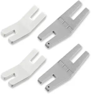 4PCS Hump Jumper Sewing Tool Set Large + Small Seam Aid & Rolled Hemmer Foot Essential Sewing Accessories and Tools