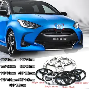 Car Front & Rear Cut-Out Logo Sticker Decoration, Car Decals, Compatible with Toyota, Car Style Accessories, Replacement Emblem