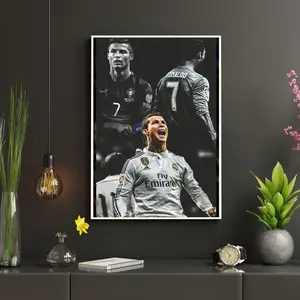 Ronaldo 5 bnw - POSTER NO FRAME