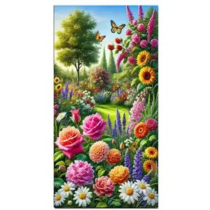 Large Size 5D DIY Diamond Painting Art Flower Scenery Mosaic Cross-Stitch Kit Crystal Art Round Stones Home Decoration Gift