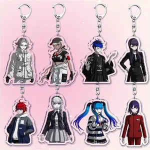 Hot The Hundred Line Keychains for Accessories Jewelry Last Defense Academy Vedio Game Keyrings Fans Friends Gamer Gifts