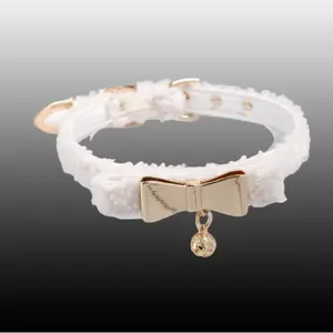 Cute Bow Bell Choker Necklace Coquette Aesthetic Soft Girl Y2K Choker Jewelry
