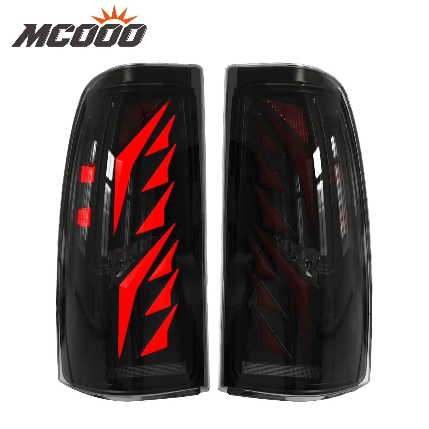 Sequential LED Tail Light Set for 2003-2006 Chevy Silverado Chevy Trucks, Start-Up Animation, Smoked Lens, ABS Housing, Enhanced Night Driving Performance