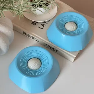 This interactive slow feeder bowl for large dogs and cats combines a silicone licking surface with a puzzle ball to slow eating and reduce anxiety.The calming design helps relieve coughs.Replacement balls are included for longer use enrichment pet buttons